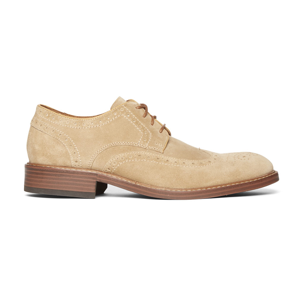 Sapatos Lace Ups Rockport Homem Caqui - Kenton Wingtip - 30854DLWR